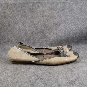 Sam & Libby Shoes Womens 7 Ballet Flats Slip On Cap Toe Fashion Casual Metallic